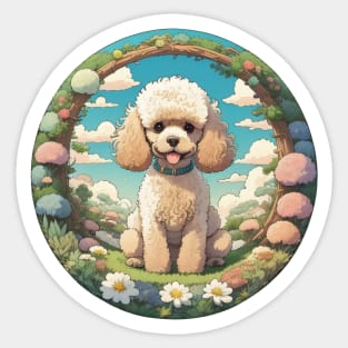 Toy Poodle Garden Sticker